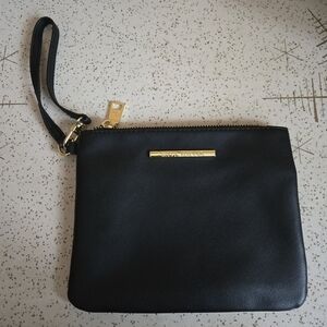 Steve Madden Black Wristlet with Gold Accents